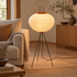 Washi Rice Paper Floor Lamp Style A, close-up of the paper lantern shade