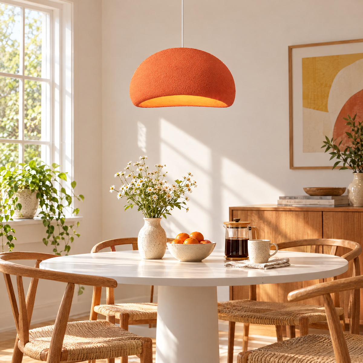 Cirrus Cloud Pendant Light in Orange