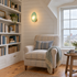 Opaline wall sconce in Green & Gold, shape ∅8.6" x H13.7" in a Cape Cod cottage reading nook