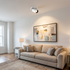 Cielo single head white adjustable recessed LED spotlight in a living room ceiling