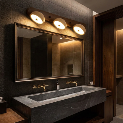 Tivoli vanity light in a restaurant restroom