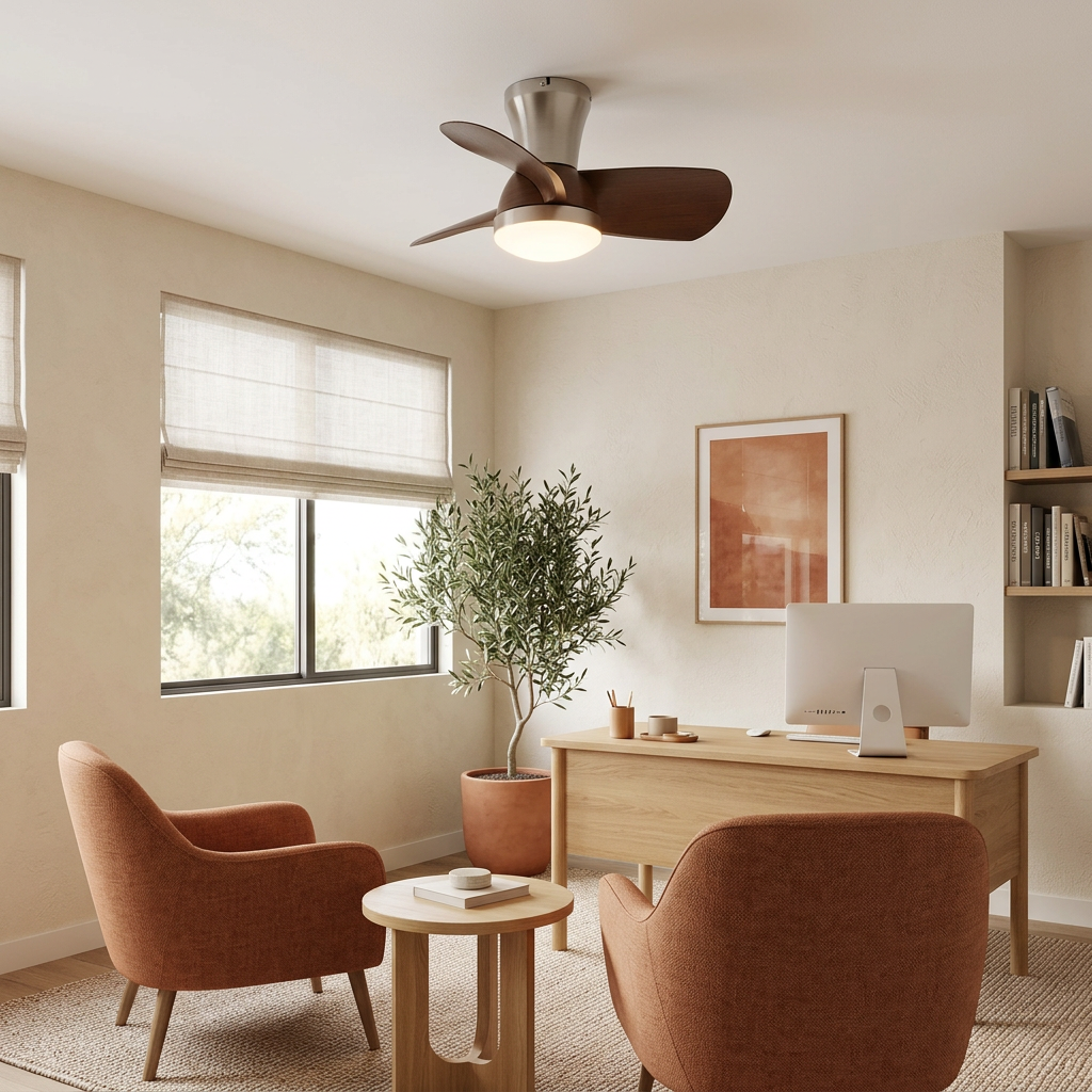 Tramonte Ceiling Fan Light Model A in a Phoenix office