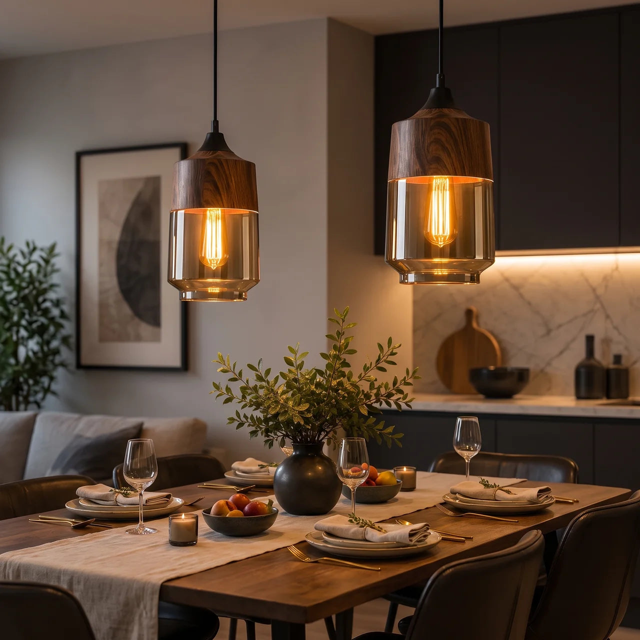 Barrelé Pendant Light