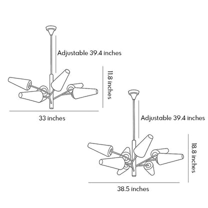 Aria Italian Glass Chandelier