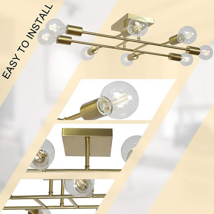 Marlon Antique Brass Sputnik Ceiling Light