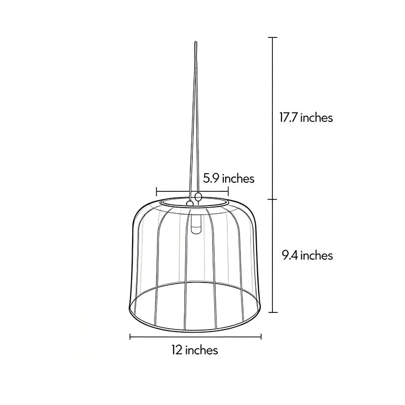 Rhea Woven Rattan Solar Pendant
