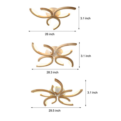 Verbena Leaf Wood Ceiling Light