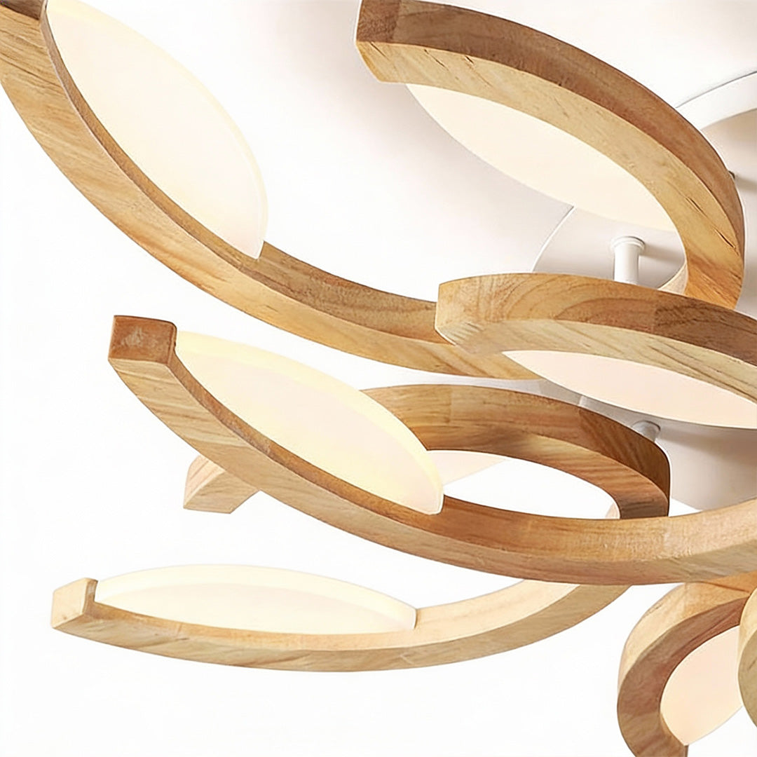 Verbena Leaf Wood Ceiling Light