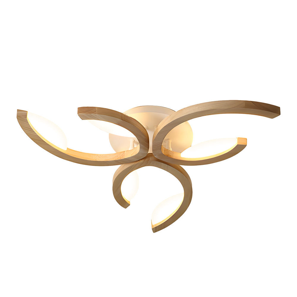 Verbena Leaf Wood Ceiling Light