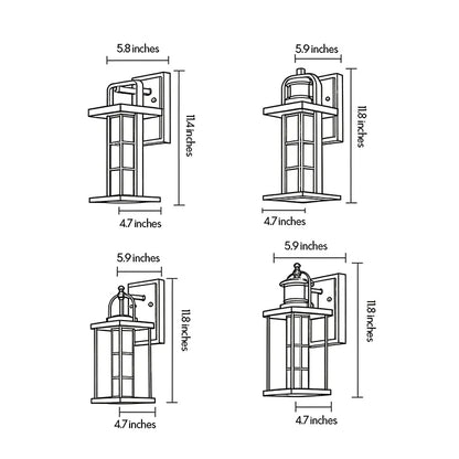 Uzes Geometric Lantern Outdoor Wall Sconce