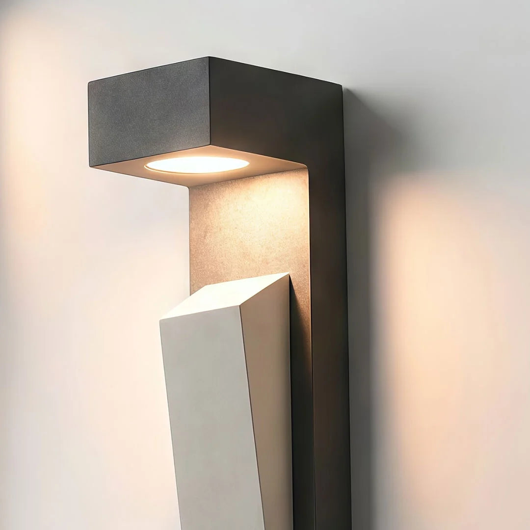 Lunel Minimalist Cement Outdoor Wall Light