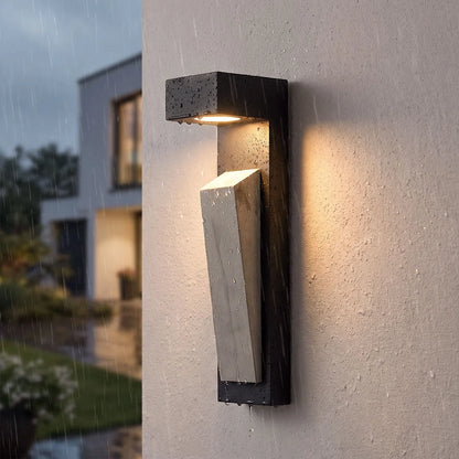 Lunel Minimalist Cement Outdoor Wall Light