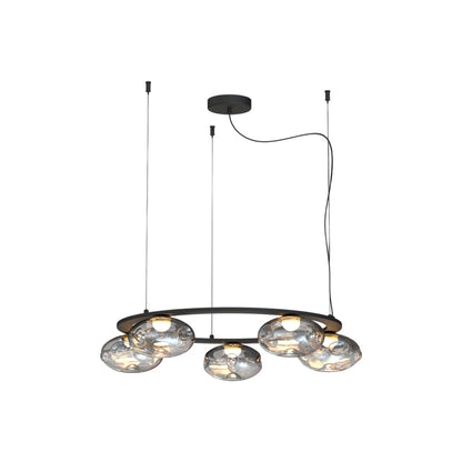 Ashford Modern Black Glass Chandelier