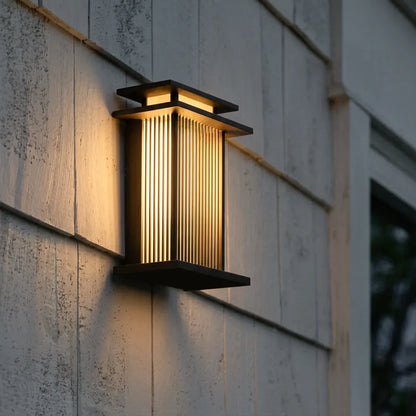Sarlat Ribbed Glass Outdoor Wall Sconce