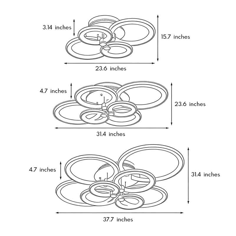 Anneau Multi Ring LED Ceiling Light