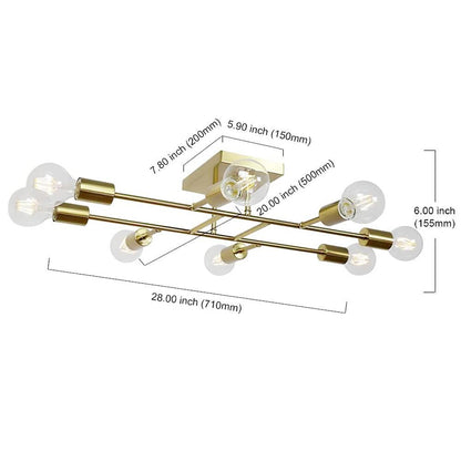 Marlon Antique Brass Sputnik Ceiling Light