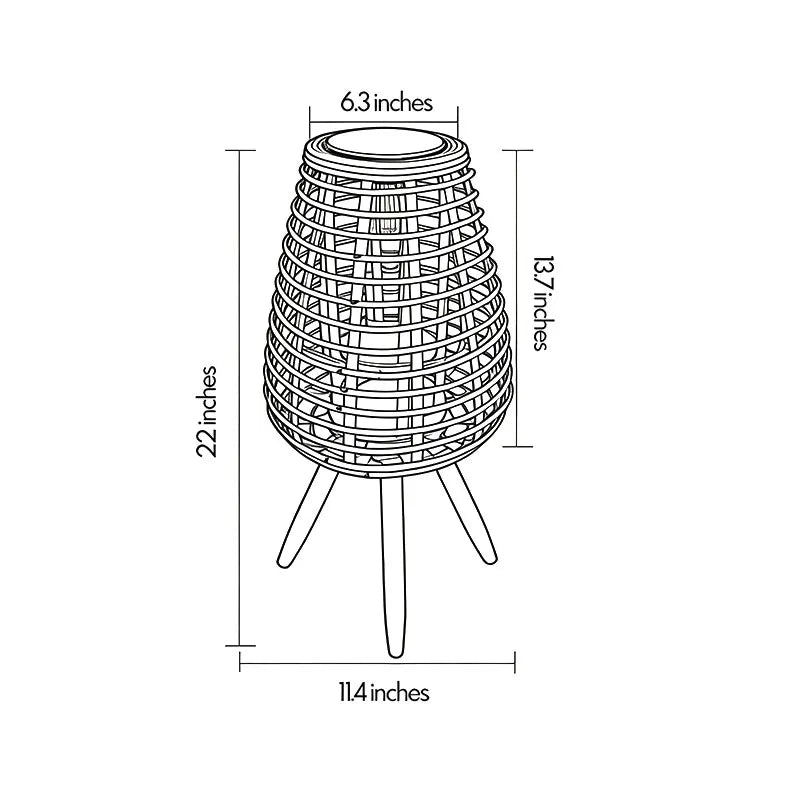 Sabel Woven Solar Floor Lamp