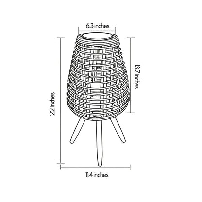 Sabel Woven Solar Floor Lamp