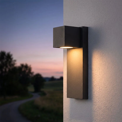 Mistral Geometric Stone Outdoor Wall Light