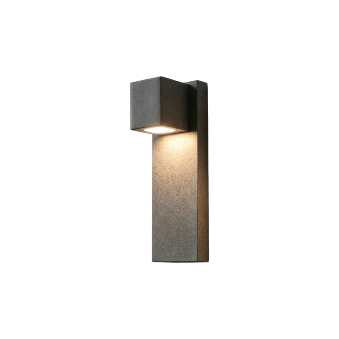Mistral Geometric Stone Outdoor Wall Light