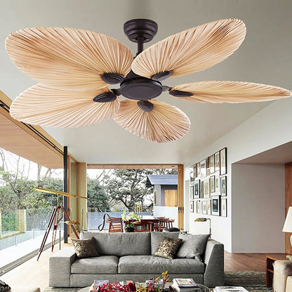 Fauve Palm Frond Ceiling Fan