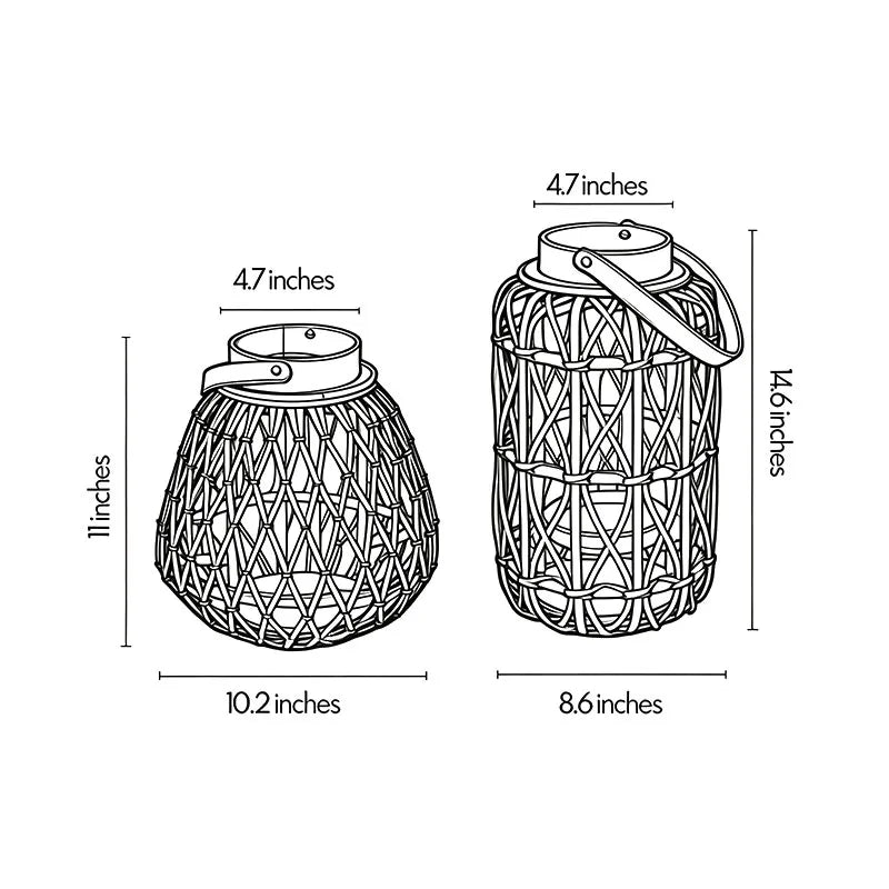 Rhoda Woven Portable Lantern