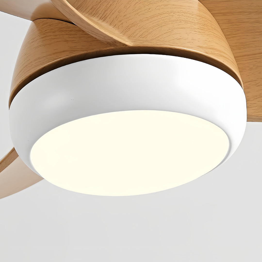 Manon Retro Nordic Three Blade Ceiling Fan with Light