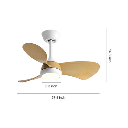 Manon Retro Nordic Three Blade Ceiling Fan with Light