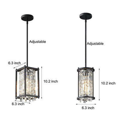 Regent Iron Frame Crystal Chandelier Light