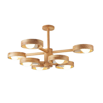 Marigny Rubberwood Ring Chandelier