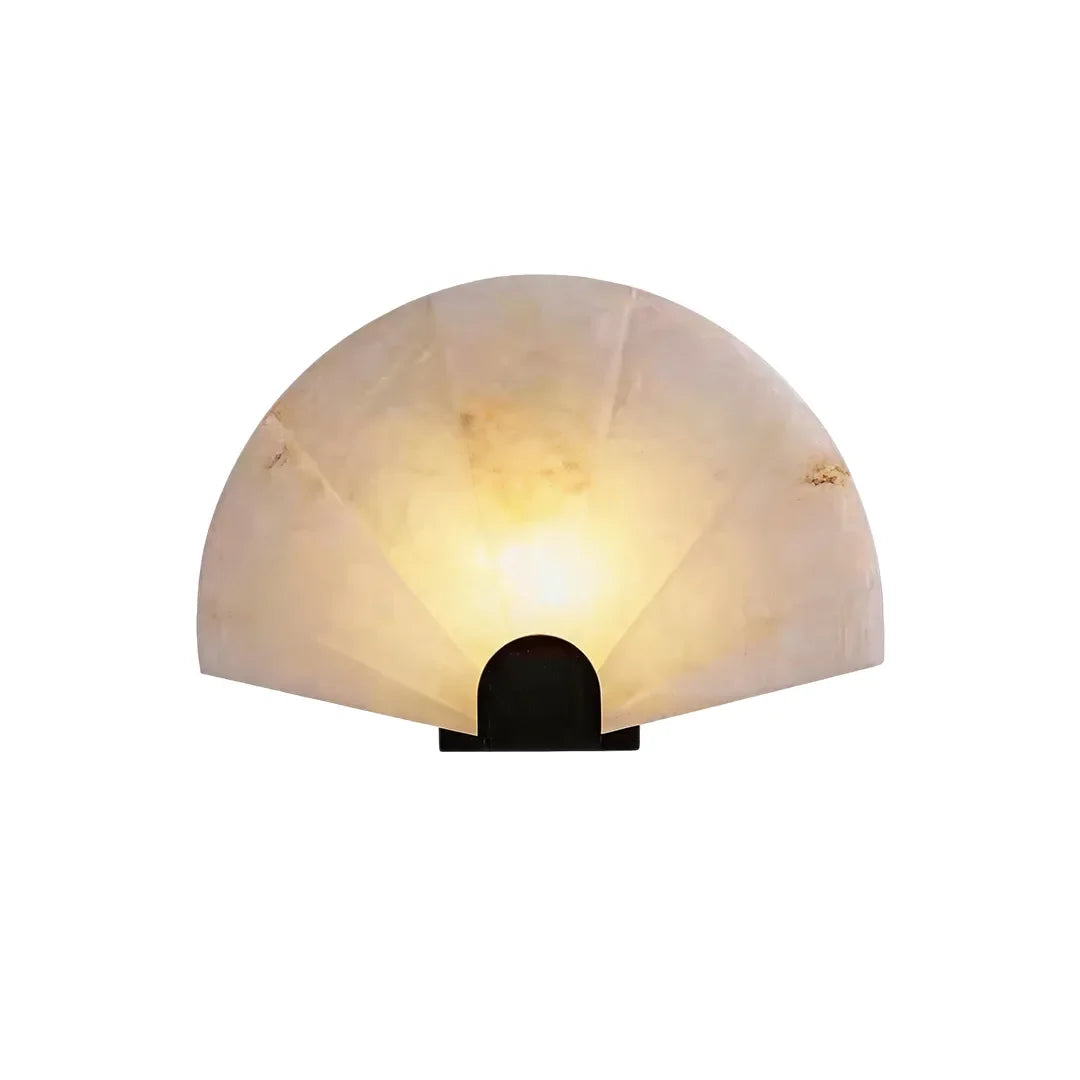 Beaune Scalloped Marble Wall Sconce
