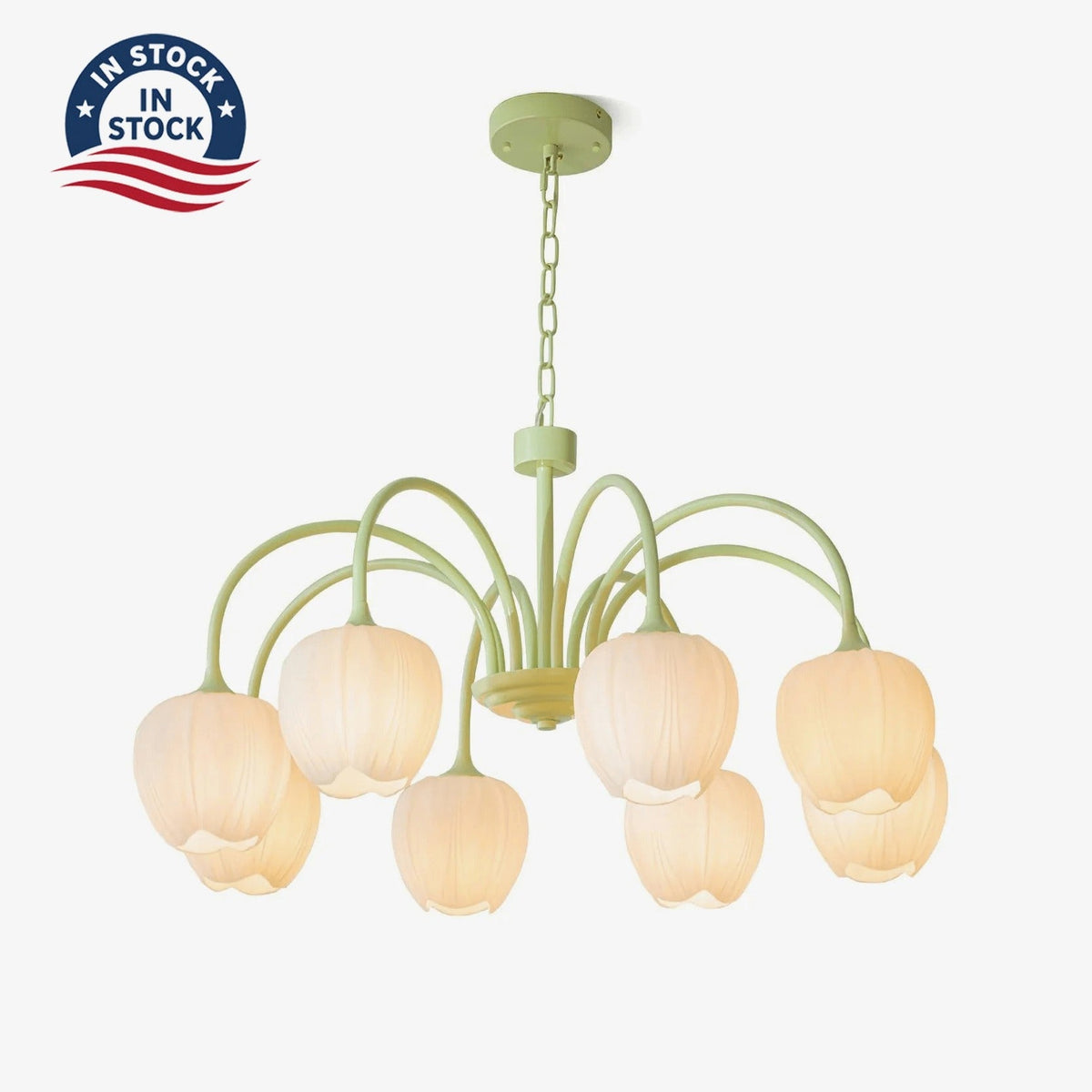 Tulipa Tulip Glass Multi Head Chandelier Ceiling Light