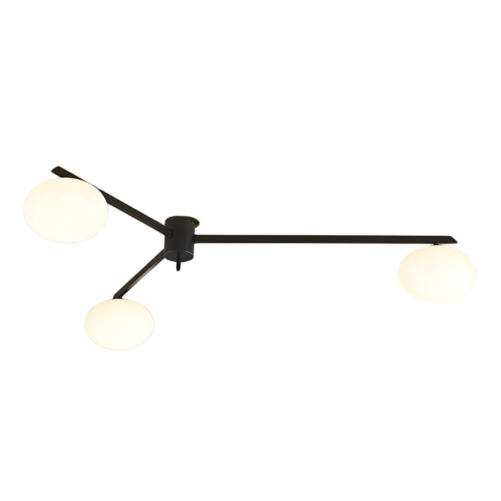 Brume Glass Bubble Semi Flush Ceiling Light