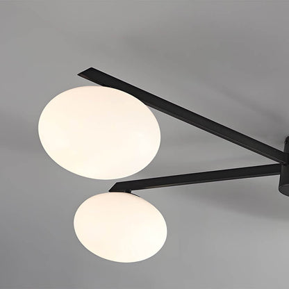 Brume Glass Bubble Semi Flush Ceiling Light